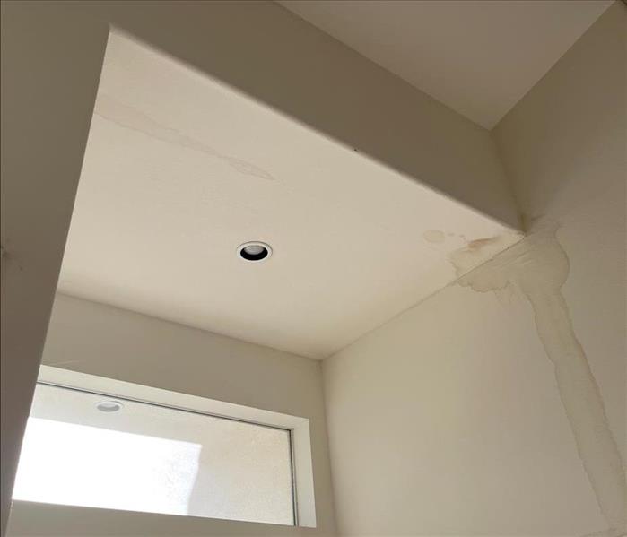 white walls with water damage 